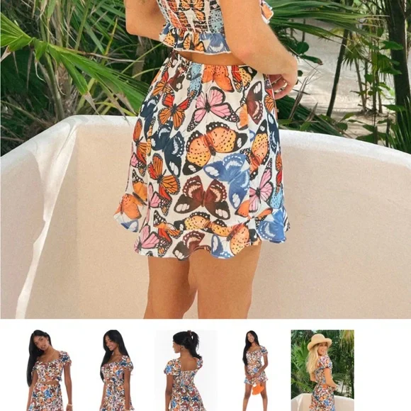 Show Me Your MuMu Baileys Butterfly Skort Medium NEW NWT skirt/shorts combo - Picture 13 of 13